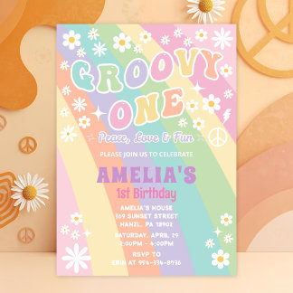 Groovy Einladung zum Geburtstag