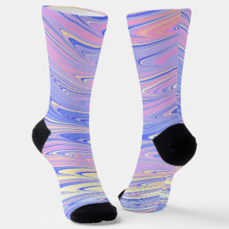 Groovy Eklektische Quirkige Wellig Pastell Abstrak Socken