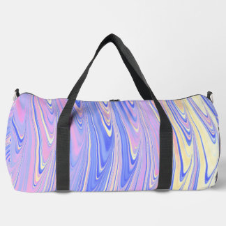 Groovy Eklektische Quirkige Wellige Pastell Abstra Duffle Bag