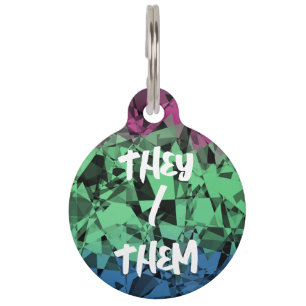 Groovy Eklektische Retro Trippy Polysexuelle Pride Haustiermarke