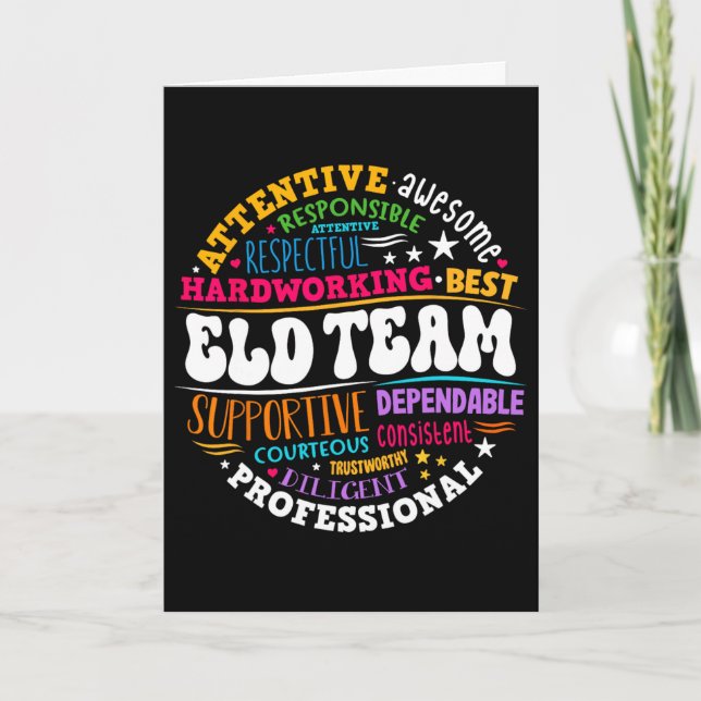 Groovy Eld Team Crew Englischsprachentwicklung  Karte (Vorderseite)