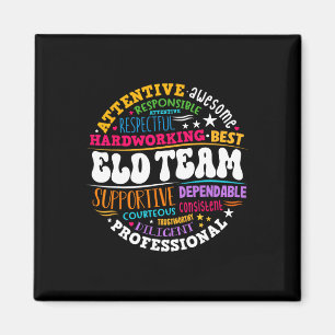 Groovy Eld Team Crew Englischsprachentwicklung Magnet