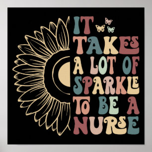 Groovy es braucht viel Sparkle, um eine Krankensch Poster