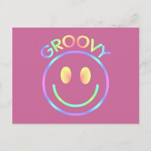 Groovy Face Postkarte (Vorderseite)