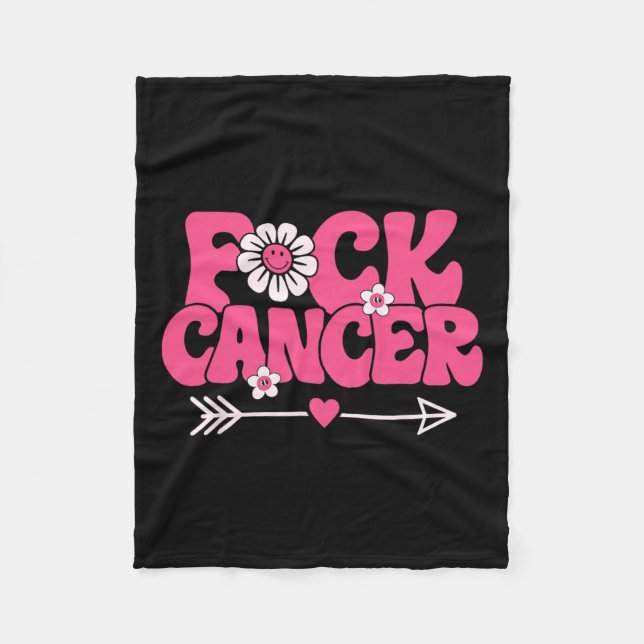 Groovy Fck Cancer Fleecedecke (Vorderseite)