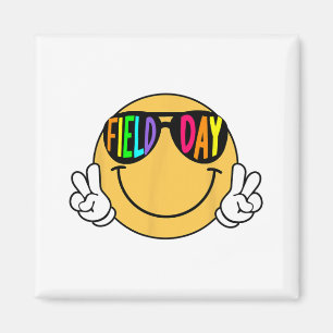 Groovy Field Day Sungles Smile Face Lehrer Kinder Magnet