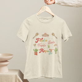 Groovy Fiesta Siesta Tequila Repeat Bachelorette T-Shirt