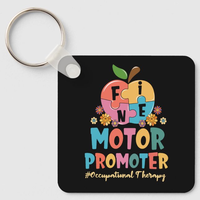 Groovy Fine Motor Promoter Occupational Therapy OT Schlüsselanhänger (Vorderseite)