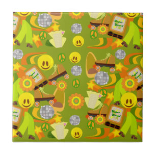 Groovy-Flashback-Muster Fliese