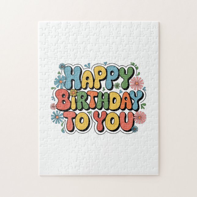 Groovy Floral Geburtstag (Vertikal)
