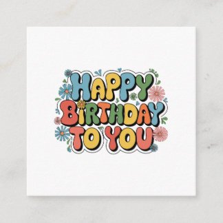Groovy Floral Geburtstag Begleitkarte