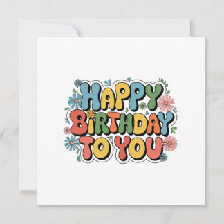 Groovy Floral Geburtstag Einladung