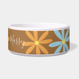 Groovy Floral Name Muster Napf