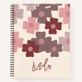 Groovy Florals Musterblatt Notizbuch