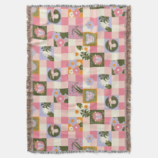 Groovy Flower Jungle Print Decke