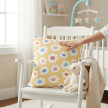 Groovy Flower Power Baby Kinderzimmer Dekokissen