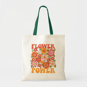 Groovy Flower Power Grafik Tragetasche