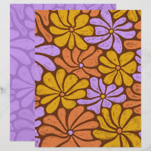 Groovy Flowers Scrapbook Papier