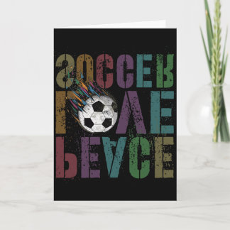 Groovy Frieden Liebe Fußball Tritt Ll Mädchen Mutt Karte
