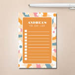 Groovy Fun Hippie Retro Daisy To Do List Checklist Post-it Klebezettel<br><div class="desc">These modern,  stylish notes would be great for both,  personal or professional use. Easily add your own details by clicking on the "personalize" option.</div>