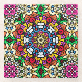 Groovy Funky Flower Power Glasuntersetzer