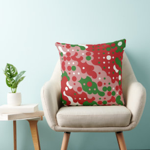 Groovy Funky Mod Retro Weihnachtsmuster Kissen