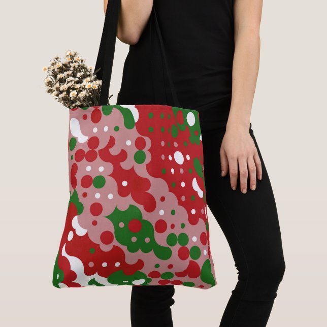 Groovy Funky Mod Retro Weihnachtsmuster Tasche (Von Nahem)
