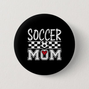 Groovy Fußball-Mama Mutter Fußball-Mama _1 Button