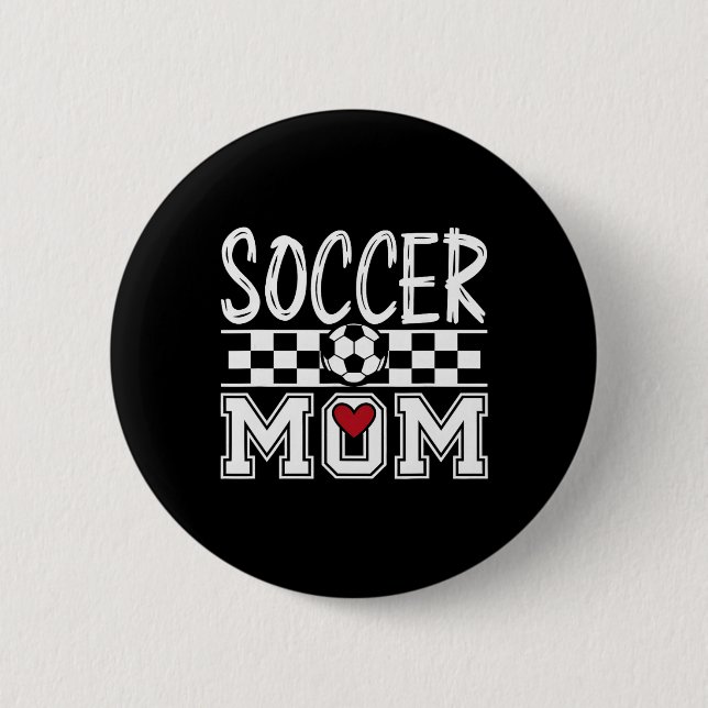 Groovy Fußball-Mama Mutter Fußball-Mama _1  Button (Vorderseite)