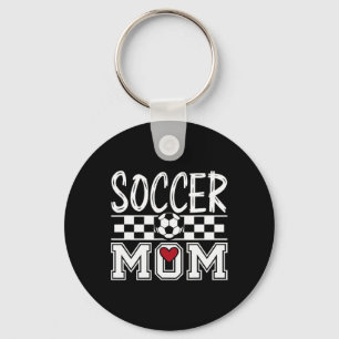 Groovy Fußball-Mama Mutter Fußball-Mama _1 Schlüsselanhänger
