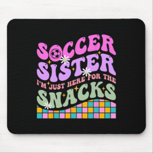 Groovy Fußball Schwester Ich bin nur hier für die Mousepad