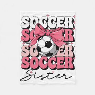 Groovy Fußball Schwester Kokette Schleife Fußball Fleecedecke