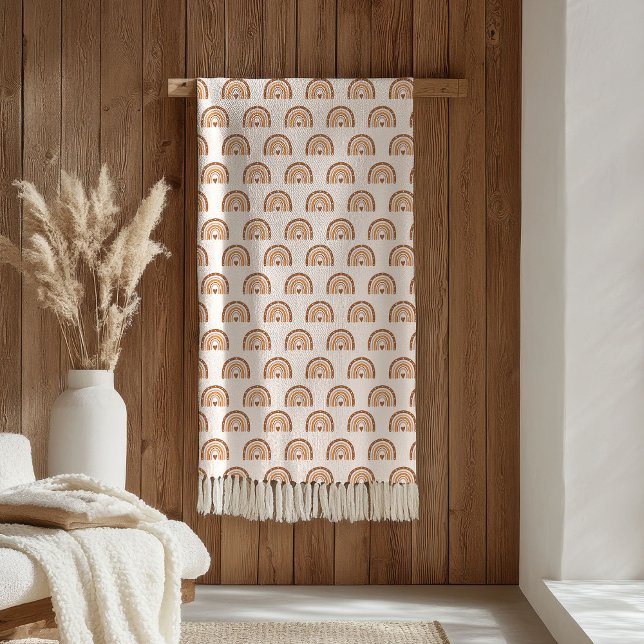Groovy-Garten-Decke Terrakotta-Kupfer-Stil Fleecedecke (Groovy Garden Blanket Terracotta Copper Style)