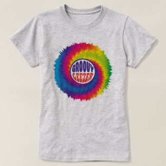 Groovy geezer boomer hippie 60er gefärbte Krawatte T-Shirt