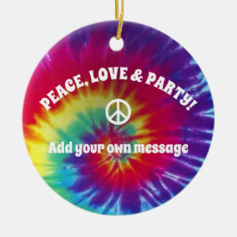 Groovy Gefärbte Krawatte Hippie Keramik Ornament