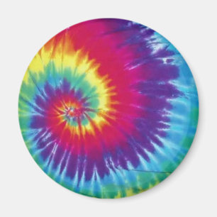 Groovy Gefärbte Krawatte Hippie Style Magnet