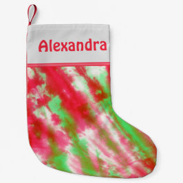 Groovy Gefärbte Krawatte Monogram Name Spaß Weihna Kleiner Weihnachtsstrumpf