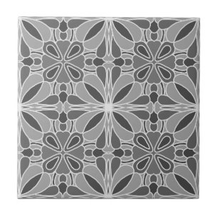 Groovy Geometric 70er Grays Grays Fliese