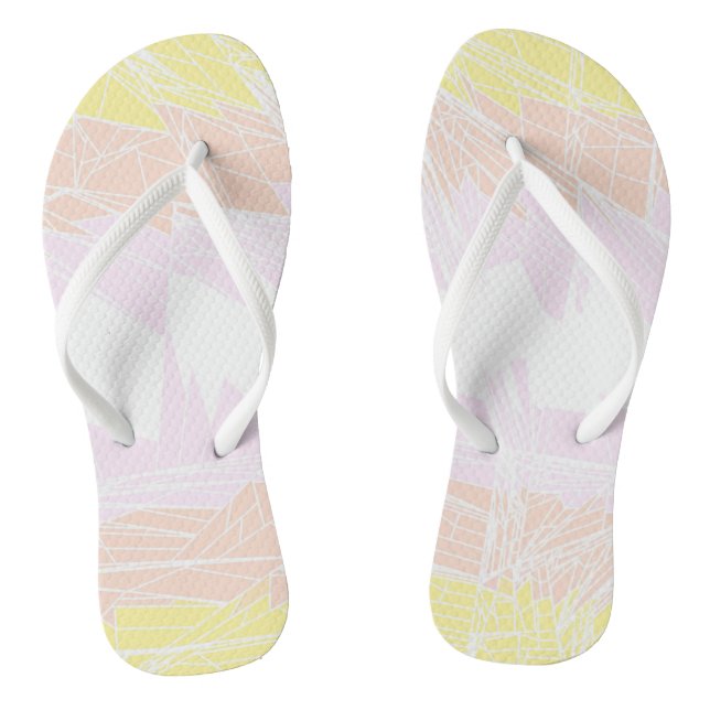 Groovy Geometric Abstrakt Pangender Pride Flag Flip Flops (Fußbett)