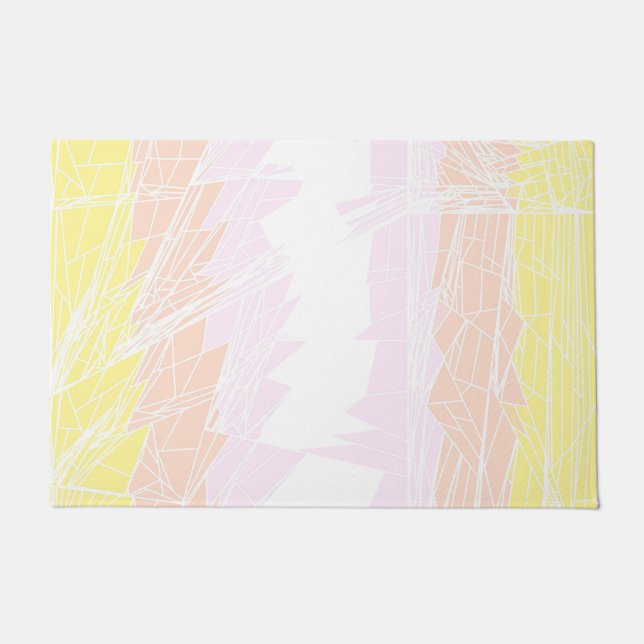 Groovy Geometric Abstrakt Pangender Pride Flag Fußmatte (Vorderseite)