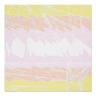 Groovy Geometric Abstrakt Pangender Pride Flag Poster
