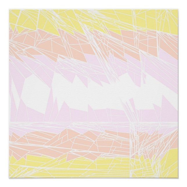 Groovy Geometric Abstrakt Pangender Pride Flag Poster (Vorderseite)