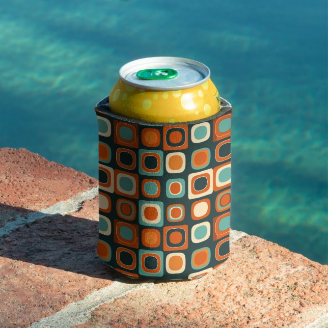 Groovy Geometric Boho Retro Bohemisch farbig Dosenkühler (In Situ Pool)
