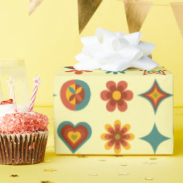 Groovy Geometric Floral Wrapping Paper Geschenkpapier