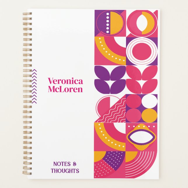 Groovy Geometry Planner 2026 – DIY Eigenes Design Planer (Vorderseite)