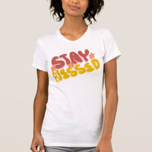 Groovy Gesegnete Handlettering-Blume T-Shirt