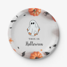Groovy Ghost retro Halloween Pappteller