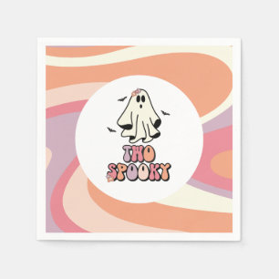Groovy Ghost Retro Halloween Zwei Spooky Geburtsta Serviette