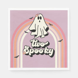 Groovy Ghost Retro Halloween Zwei Spooky Geburtsta Serviette