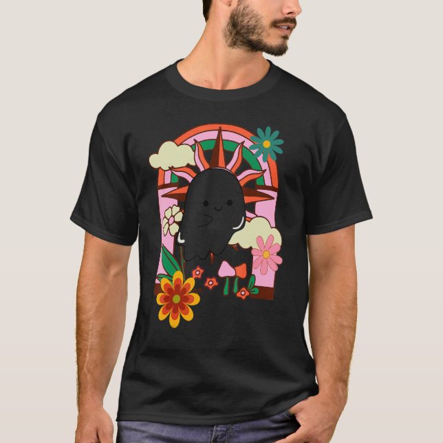 Groovy Ghost Spooky Season Boho Spooky Ghost T-Shirt (Vorderseite)